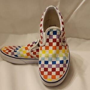 Vans Multicolor Checkered Kids Slip-On Sneakers